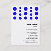 Tijdreizen - Blauw op wit Visitekaartje (Achterkant)