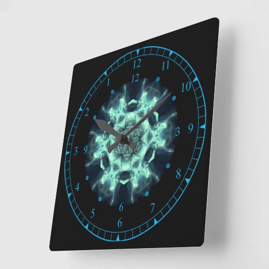 Tijdreizen ~ Blauwe Mist Space/Time Continuous ~ ~ Vierkante Klok (Hoek)