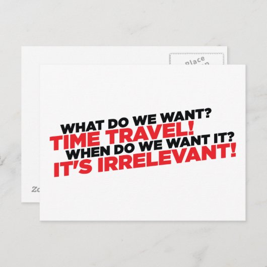 Tijdreizen Briefkaart (Voorkant / Achterkant)