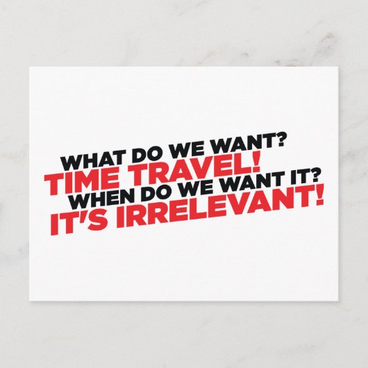 Tijdreizen Briefkaart (Voorkant)