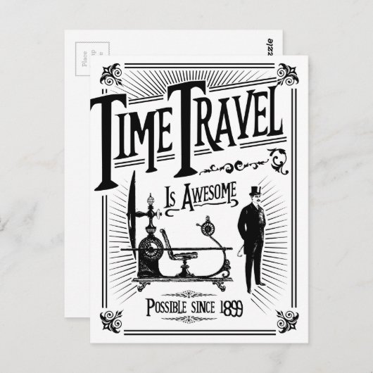 Tijdreizen is geweldige briefkaart (Voorkant / Achterkant)