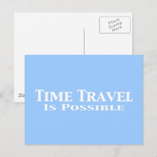 Tijdreizen is mogelijk cadeaus briefkaart (Voorkant / Achterkant)