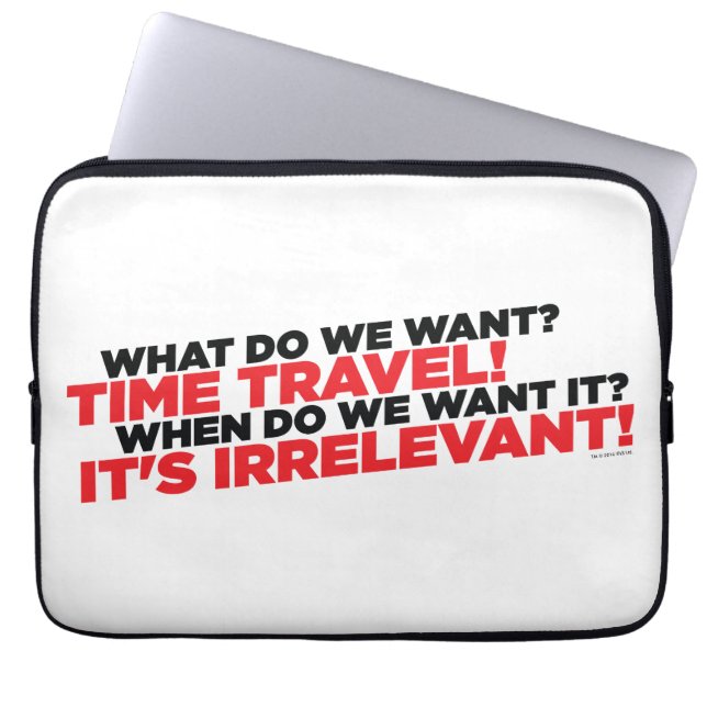 Tijdreizen Laptop Sleeve (Voorkant)