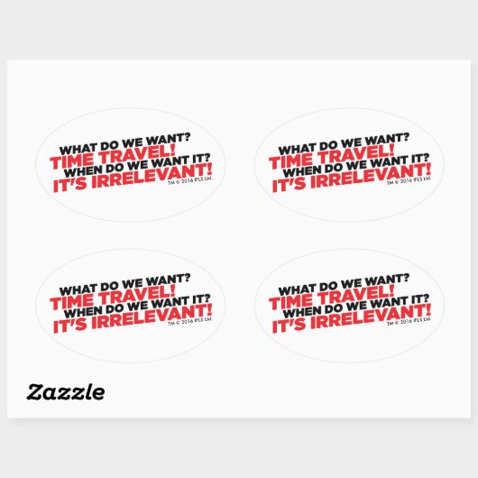 Tijdreizen Ovale Sticker (Vel)