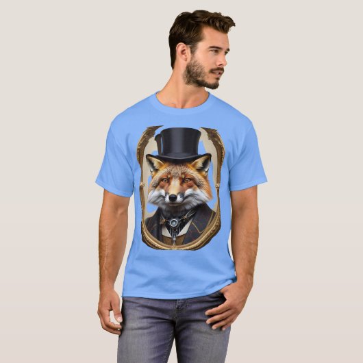 👑 Tijdreizende Fox Majesteit T-shirt (Voorkant volledig)