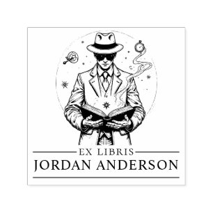 Tijdreiziger Detective Boek Stamp Zelfinktende Stempel