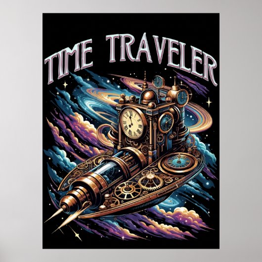 Tijdreiziger - Steampunk Space Adventure Poster (Voorkant)