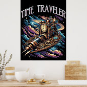 Tijdreiziger - Steampunk Space Adventure Poster (Keuken)