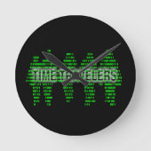 Tijdreizigers - binaire code ronde klok (Voorkant)