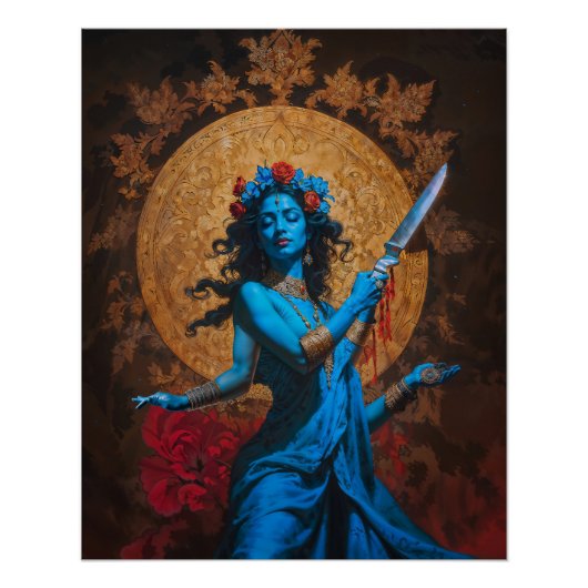 Tijd's zachte moeder Kali Perfect Poster (Voorkant)
