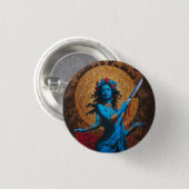 Tijd's zachte moeder Kali Ronde Button 3,2 Cm (Voorkant /achterkant)