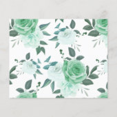 Tijdscapsel Advies Groene Rozen Bruidsfeest Kaart (Achterkant)