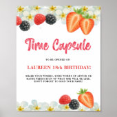 Tijdscapsule Eerste Verjaardag Teken Poster (Voorkant)