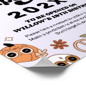 Tijdscapsule Groovy Griezelige Halloween Verjaarda Poster (Hoek)