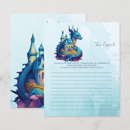 Tijdscapsule voor baby shower-spellen (Voorkant / Achterkant)