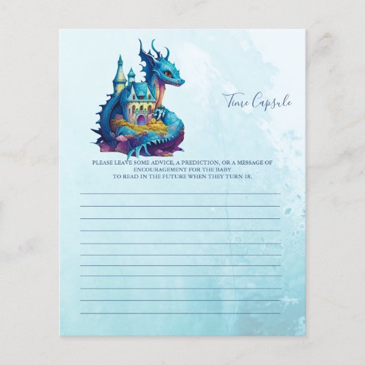 Tijdscapsule voor baby shower-spellen (Voorkant)