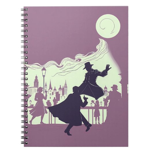 Tijdschaduwduel: Retro Noir Fantasy Notitieboek (Voorkant)
