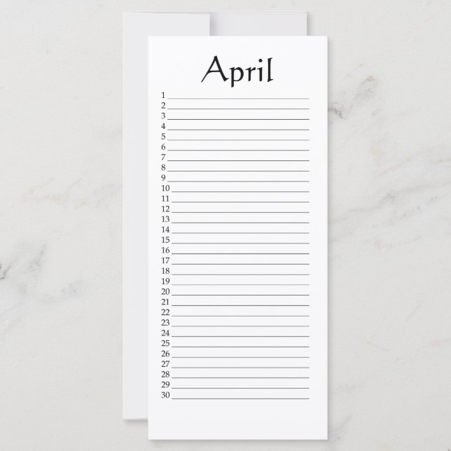Tijdschema april Daniel 4:22 (Voorkant)