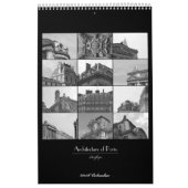 Tijdschema architectuur Parijs Kalender (Hoes)