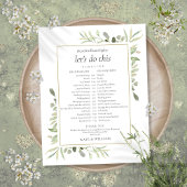 Tijdschema Greenery Foliage Wedding