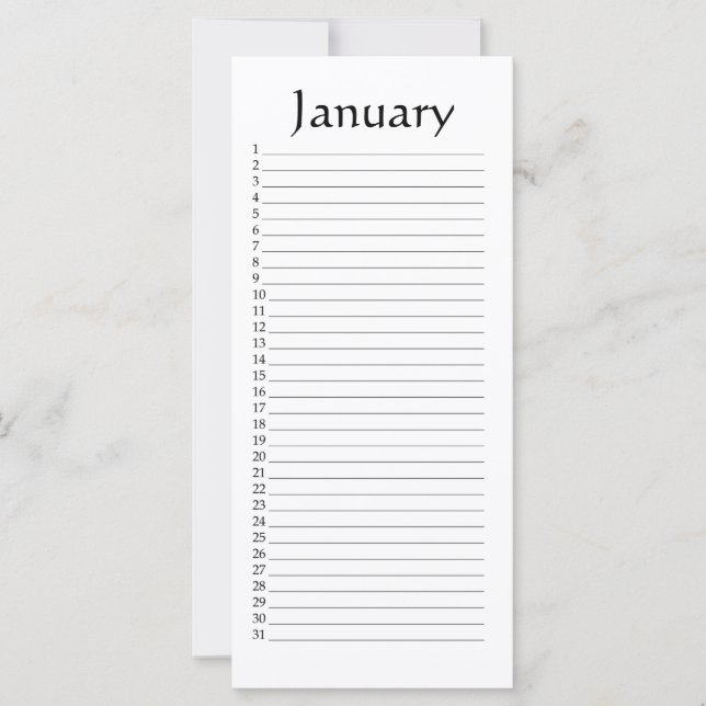 Tijdschema januari psalm 29:3 (Voorkant)