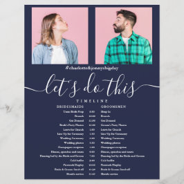 Tijdschema Navy Blue Photo Script Weddenschap