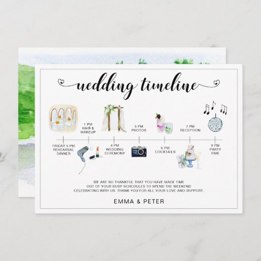 Tijdschema Tropische weduwen bestemming (Voorkant / Achterkant)