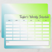 Tijdschema van de speciale wekelijkse planning van (Voorkant / Achterkant)