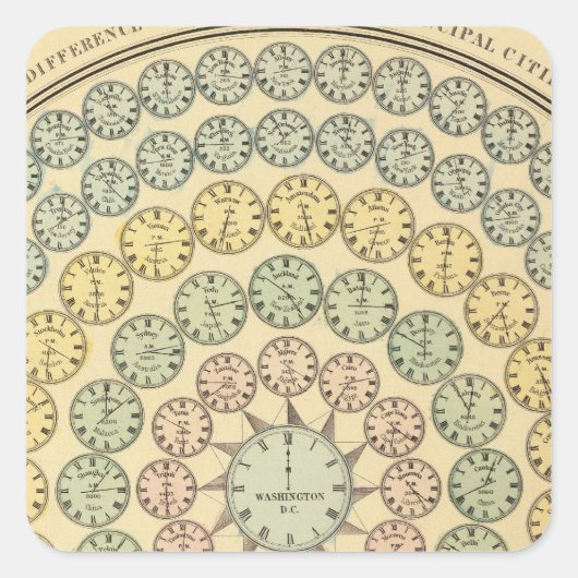 Tijdschema Vierkante Sticker (Voorkant)