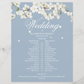 Tijdschema voor Blossom Stusty Blue Wedding (Voorkant)