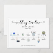 Tijdschema voor de huwelijksdag in Griekenland (Voorkant / Achterkant)