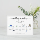 Tijdschema voor de huwelijksdag in Griekenland (Staand voorkant)