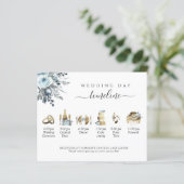 Tijdschema voor Elegant Blue Floral Wedding and Pr (Staand voorkant)