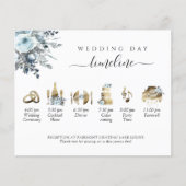 Tijdschema voor Elegant Blue Floral Wedding and Pr (Voorkant)