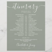 Tijdschema voor groene planning bruiloft (Voorkant)