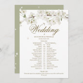 Tijdschema voor het bindweefselprogramma White Blo Programmakaart (Voorkant / Achterkant)