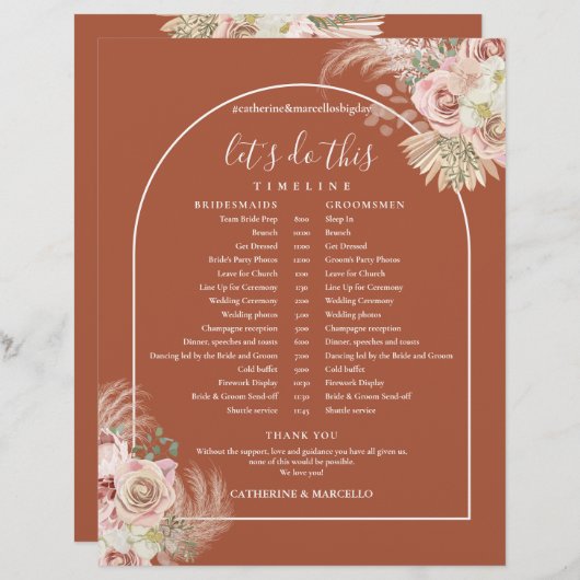 Tijdschema voor het programma Terracotta Pampas Gr (Voorkant / Achterkant)