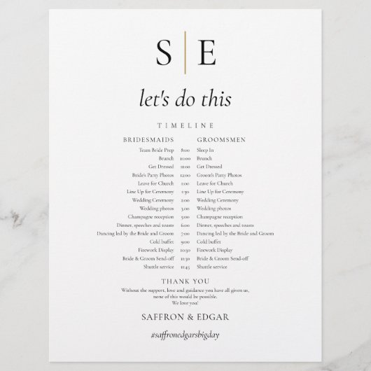 Tijdschema voor het verbouwen van legant monogram (Voorkant)