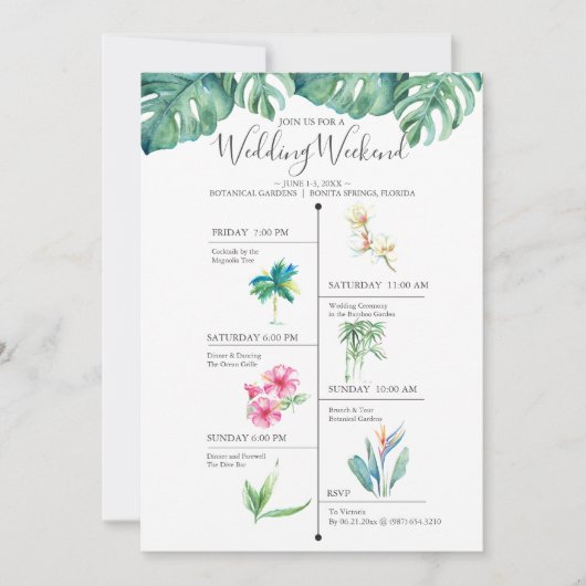 Tijdschema voor het weekeinde van het stuurweddens (Voorkant)