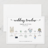 Tijdschema voor katholieke huwelijksdag (Voorkant / Achterkant)