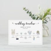 Tijdschema voor katholieke huwelijksdag (Staand voorkant)