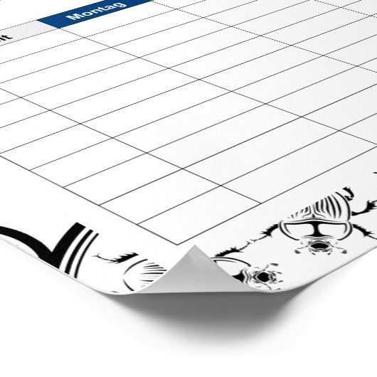 Tijdschema voor lijnpatroon tegel Scarab Poster (Hoek)