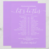 Tijdschema voor Lila moderne planning van lavender (Voorkant / Achterkant)