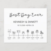 Tijdschema voor moderne huwelijksdag (Voorkant)