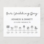 Tijdschema voor moderne huwelijksdag (Voorkant)