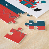 Tijdschema voor persoonlijke kerstfeestelijke aanb legpuzzel (Zijkant)