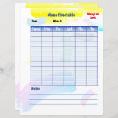 Tijdschema voor regenboogverf (Voorkant / Achterkant)