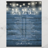 Tijdschema voor Rustic String Lights Wedding (Voorkant)