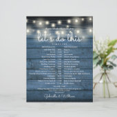 Tijdschema voor Rustic String Lights Wedding (Staand voorkant)