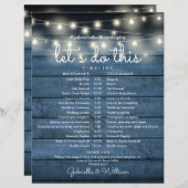 Tijdschema voor Rustic String Lights Wedding (Voorkant / Achterkant)
